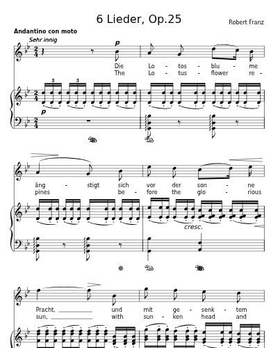 Die Lotosblume (6 Lieder, Op.25)