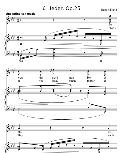 Im wunderschönen Monat Mai (6 Lieder, Op.25) preview