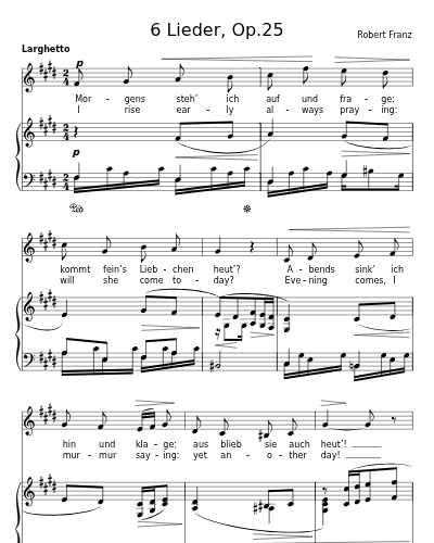 Kommt fein’s Liebchen heut? (6 Lieder, Op.25)