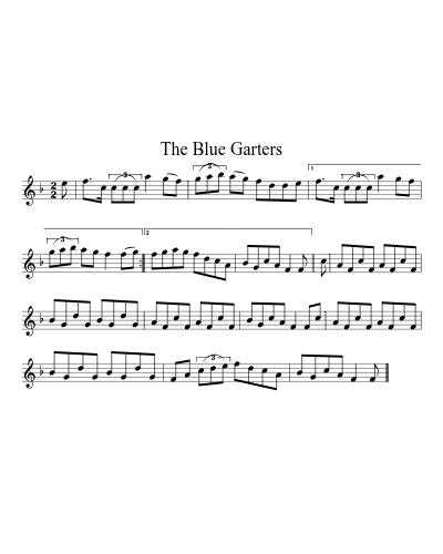 The Blue Garters sheet music preview