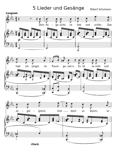 Dein Angesicht (5 Lieder und Gesänge)