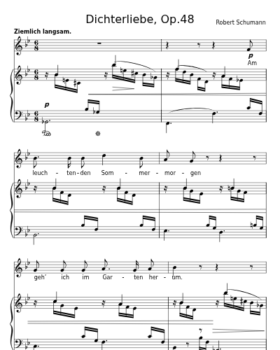 Am leuchtenden Sommermorgen (Dichterliebe, Op.48)