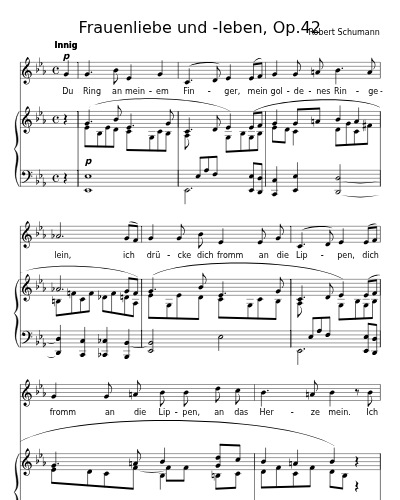 Du Ring an meinem Finger (Frauenliebe und -leben, Op.42)