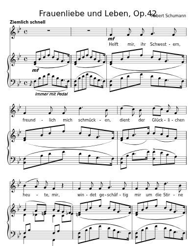 Helft mir, ihr Schwestern (Frauenliebe und Leben, Op.42) preview