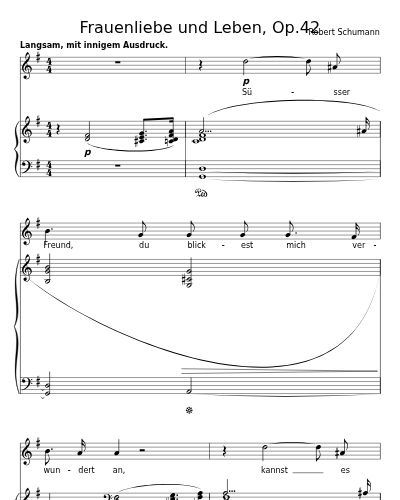 Süsser Freund, du blickest (Frauenliebe und Leben, Op.42)