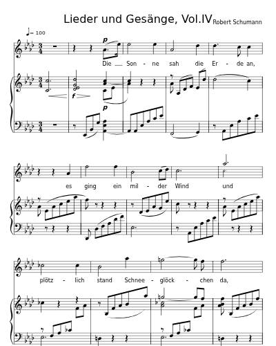 Schneeglöckchen (Lieder und Gesänge, Vol.IV)