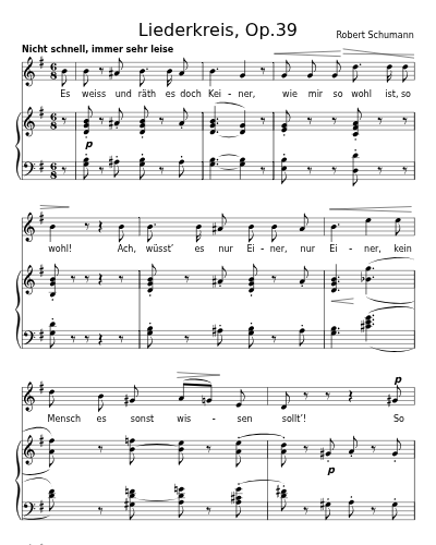 Die Stille (Liederkreis, Op.39)