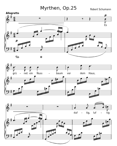 Der Nussbaum (Myrthen, Op.25)