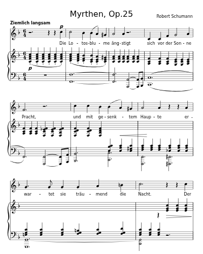 Die Lotosblume (Myrthen, Op.25)