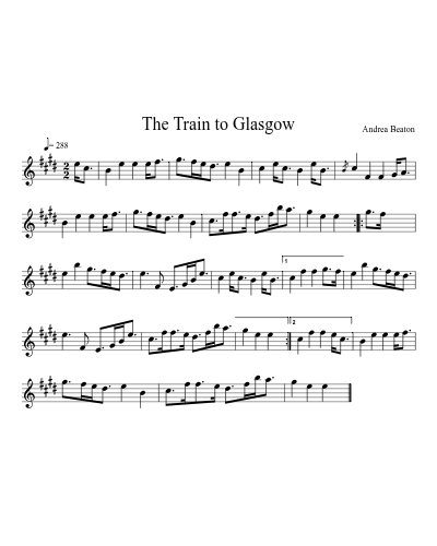 The Train to Glasgow sheet music preview