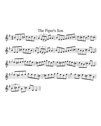 The Piper's Son sheet music preview