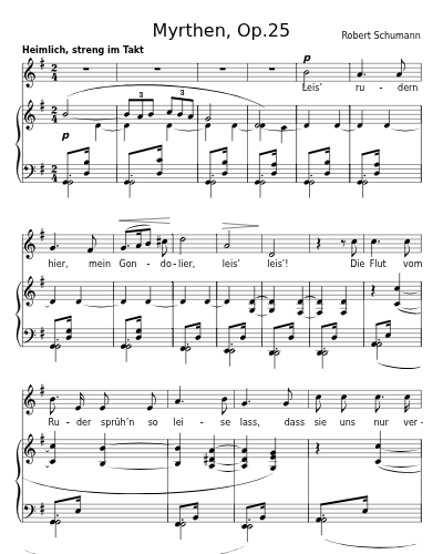 Zwei venetianische Lieder I (Leis’ rudern hin) (Myrthen, Op.25)