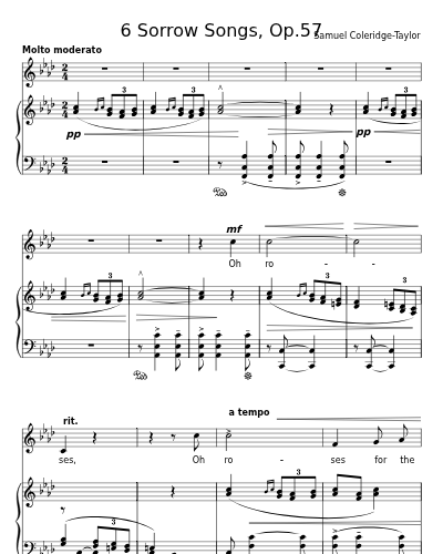 Oh, Roses for the flush of youth (6 Sorrow Songs, Op.57)