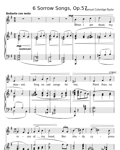 When I am dead, my dearest (6 Sorrow Songs, Op.57)