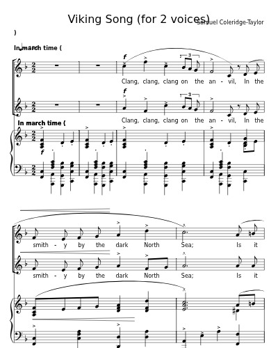 Viking Song (for 2 voices)