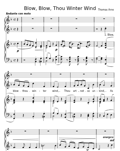 Blow, Blow, Thou Winter Wind