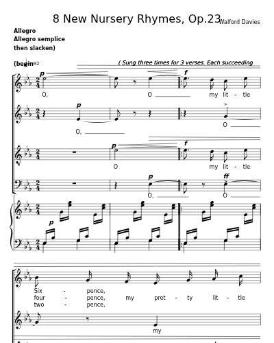 O My Little Sixpence (8 New Nursery Rhymes, Op.23)