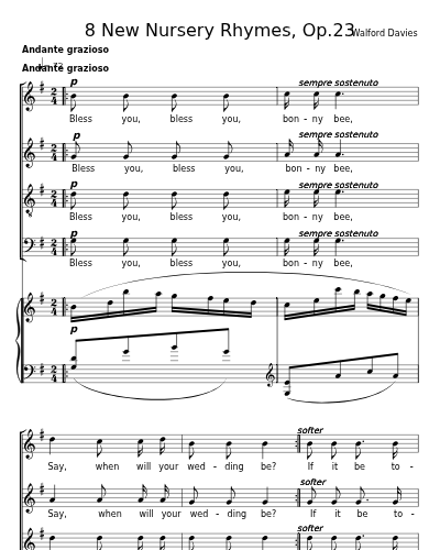 Bless you (8 New Nursery Rhymes, Op.23)