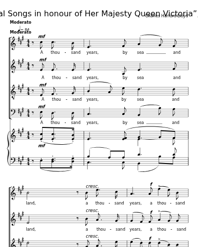 A thousand years, by sea and land (“Choral Songs in honour of Her Majesty Queen Victoria”, 1899) preview