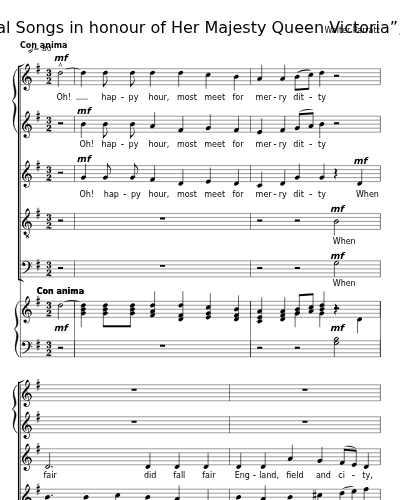 The Triumph of Victoria (“Choral Songs in honour of Her Majesty Queen Victoria”, 1899) sheet music preview