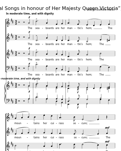 The seaboards are her mantle’s hem (“Choral Songs in honour of Her Majesty Queen Victoria”, 1899) preview