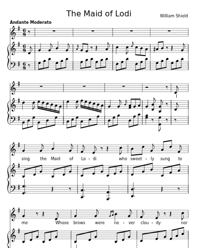 The Maid of Lodi sheet music preview
