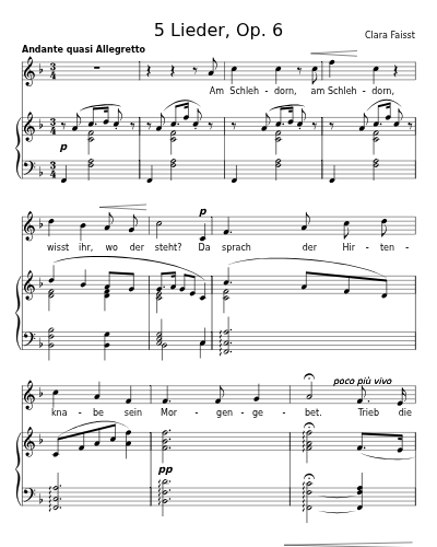 Jugend (5 Lieder, Op. 6)