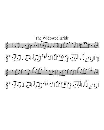 The Widowed Bride sheet music preview