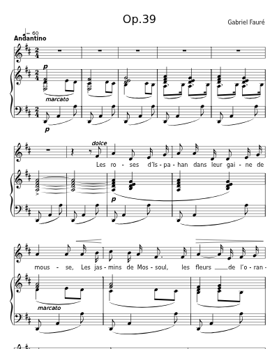 Les roses d’Ispahan (Op.39)