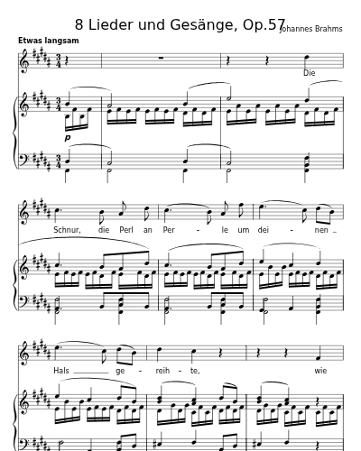 Die Schnur, die Perl an Perle (8 Lieder und Gesänge, Op.57) preview