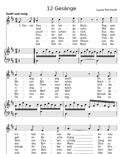 Erinnrung am Bach (12 Gesänge) preview