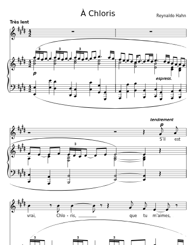 À Chloris sheet music preview