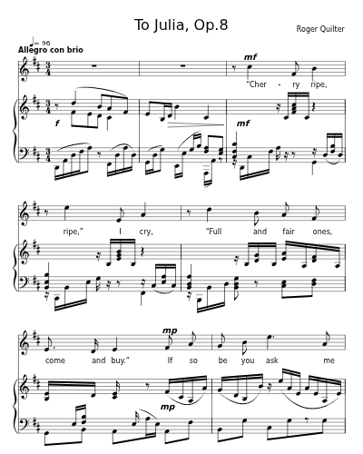 Cherry Ripe (To Julia, Op.8) preview