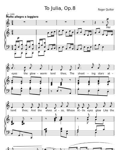 The Night Piece (To Julia, Op.8)