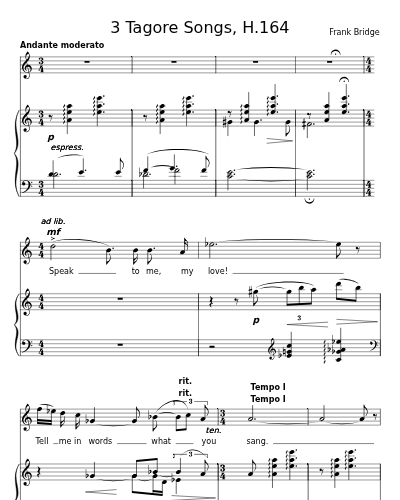 Speak to Me, My Love! (3 Tagore Songs, H.164)