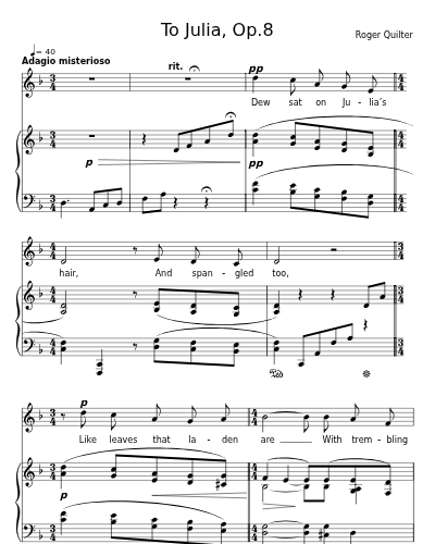 Julia’s Hair (To Julia, Op.8) preview