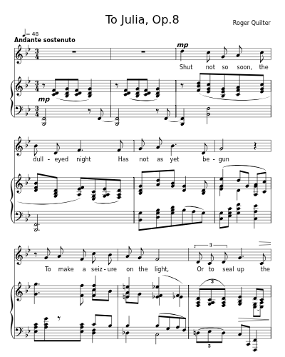 To Daisies (To Julia, Op.8)