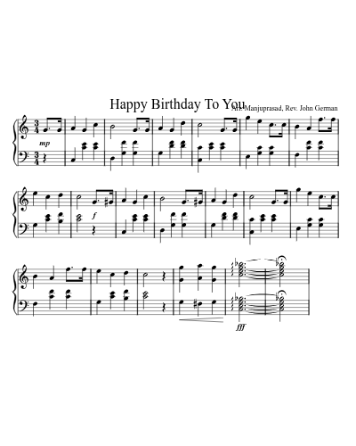 Happy Birthday To You