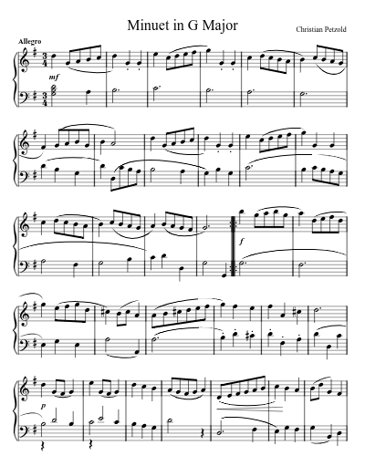 Minuet in G Major