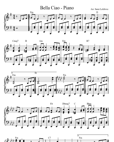 Bella Ciao - Piano