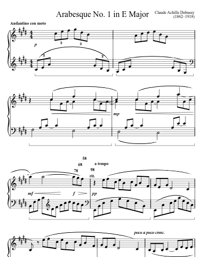 Arabesque No. 1 in E Major