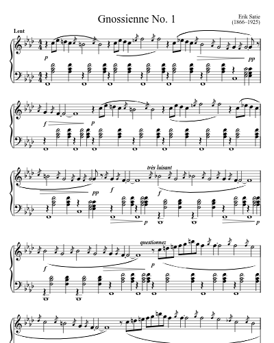 Gnossienne No. 1 preview