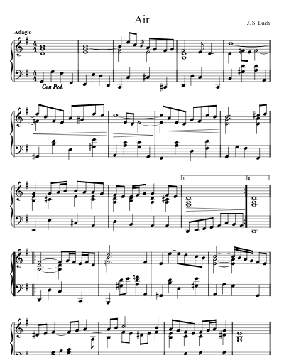 Air sheet music preview