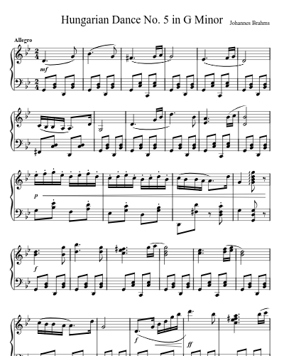 Hungarian Dance No. 5 in G Minor preview