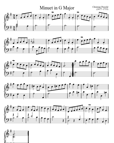 Minuet in G Major preview