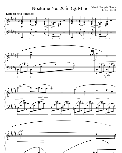 Nocturne No. 20 in C♯ Minor