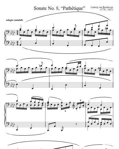 Sonate No. 8, “Pathétique”