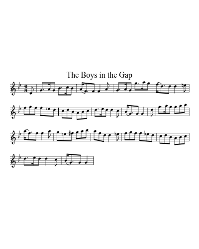The Boys in the Gap sheet music preview