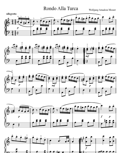 Rondo Alla Turca “Marche Turque”