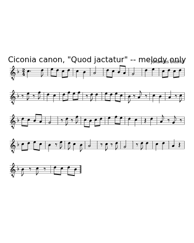 Ciconia canon, "Quod jactatur" -- melody only preview